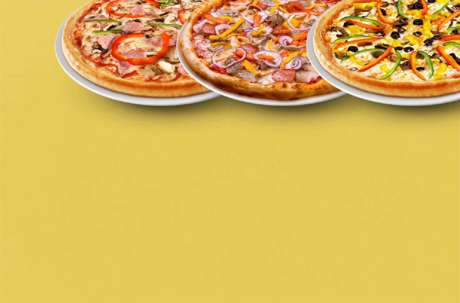 2 Pizzas achetées = 3ème offerte